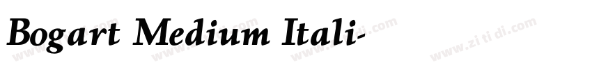 Bogart Medium Itali字体转换